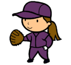 Dibujo Jugadora de béisbol pintado por rafa