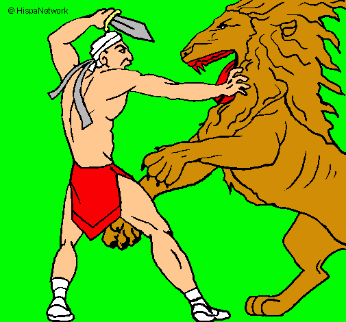 Gladiador contra león