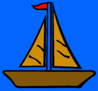 Dibujo Barco velero pintado por maqui