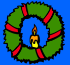 Dibujo Corona de navidad II pintado por yeik