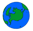 Dibujo Planeta Tierra pintado por estefan