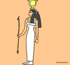 Dibujo Hathor pintado por izan