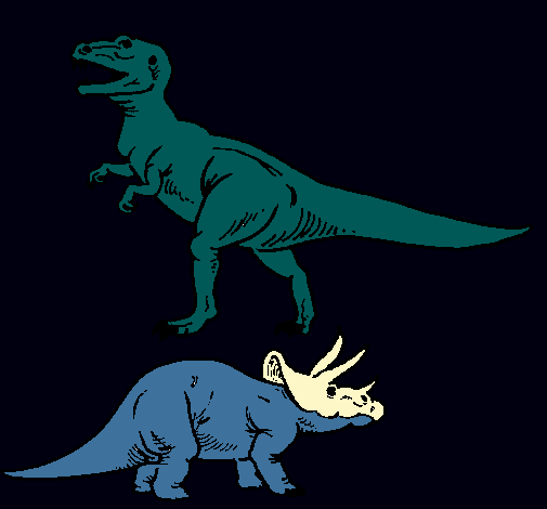 Triceratops y tiranosaurios rex