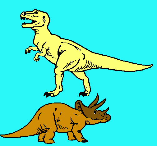 Triceratops y tiranosaurios rex