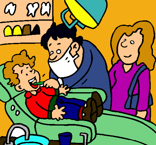 Niño en el dentista