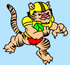 Dibujo Jugador tigre pintado por facu