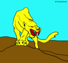 Dibujo Tigre con afilados colmillos pintado por KAREN
