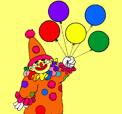 Payaso con globos