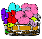 Dibujo Cesta de flores 12 pintado por javita