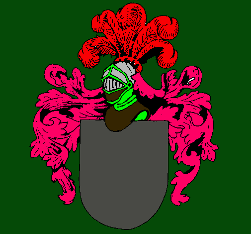 Escudo de armas y casco