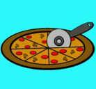 Dibujo Pizza pintado por trapina