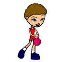 Dibujo Jugadora de básquet pintado por alondra