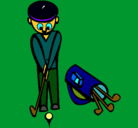 Dibujo Jugador de golf II pintado por loly