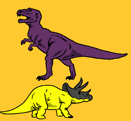 Triceratops y tiranosaurios rex