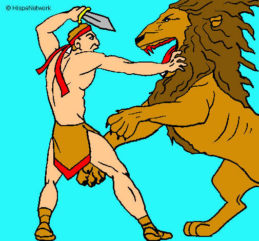 Gladiador contra león