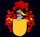 Dibujo Escudo de armas y casco pintado por spr
