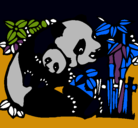 Dibujo Mama panda pintado por YERAY