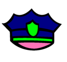 Dibujo Gorra de policía pintado por celiasala