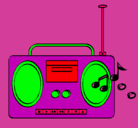 Dibujo Radio cassette 2 pintado por shalai
