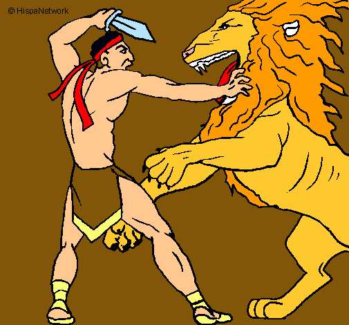 Gladiador contra león