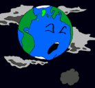 Dibujo Tierra enferma pintado por alexia