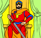 Dibujo Caballero rey pintado por omarvega