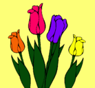 Dibujo Tulipanes pintado por john