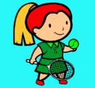 Dibujo Chica tenista pintado por jade