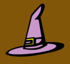Dibujo Sombrero de bruja pintado por doramarta