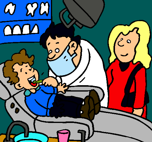 Niño en el dentista