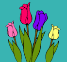 Dibujo Tulipanes pintado por kain
