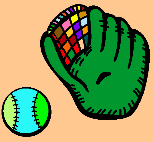 Guante y bola de béisbol