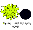 Dibujo Sol y luna pintado por meme