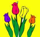 Dibujo Tulipanes pintado por tulipan