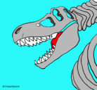 Dibujo Esqueleto tiranosaurio rex pintado por SaraCeresPerez