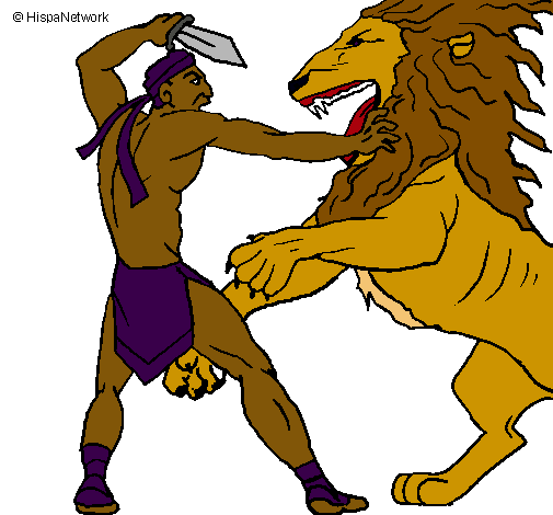 Gladiador contra león