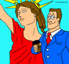 Dibujo Estados Unidos de América pintado por elizabeth