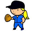 Dibujo Jugadora de béisbol pintado por naomi