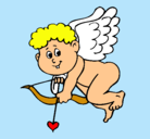 Dibujo Cupido pintado por isa