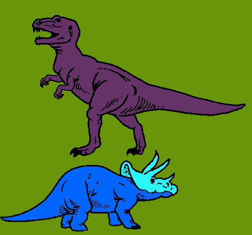 Triceratops y tiranosaurios rex