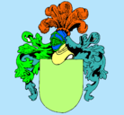 Dibujo Escudo de armas y casco pintado por ricardoplata
