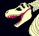 Dibujo Esqueleto tiranosaurio rex pintado por Maciel