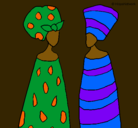 Dibujo Mujeres del Congo pintado por Estela