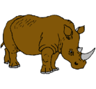 Dibujo Rinoceronte pintado por ipopotamo