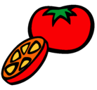 Dibujo Tomate pintado por clara