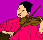 Dibujo Violinista pintado por VALERIA