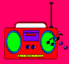 Dibujo Radio cassette 2 pintado por itzel