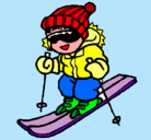 Dibujo Niño esquiando pintado por EvaMaria