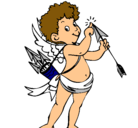 Dibujo Cupido pintado por CARLOS