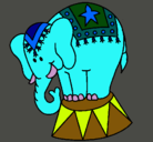 Dibujo Elefante actuando pintado por jaime